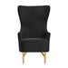 Julia Black Velvet Wingback Chair - UK - Home And Beyond