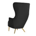 Julia Black Velvet Wingback Chair - UK - Home And Beyond