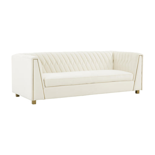 Wafa Cream Velvet Sofa - UK - Home And Beyond