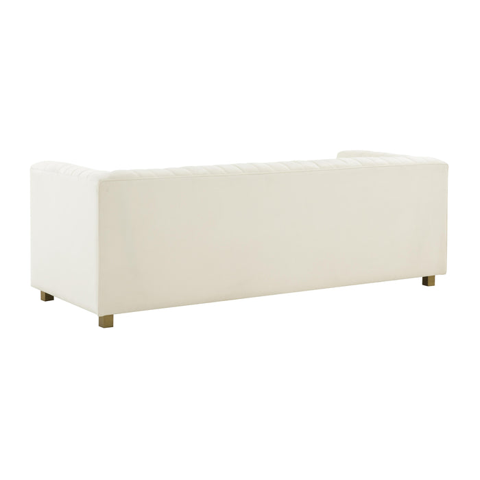 Wafa Cream Velvet Sofa - UK - Home And Beyond