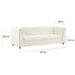 Wafa Cream Velvet Sofa - UK - Home And Beyond