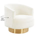 Stella Cream Velvet Swivel Chair - UK - Home And Beyond