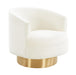 Stella Cream Velvet Swivel Chair image