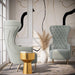Jezebel Grey Velvet Wingback Chair - UK - Home And Beyond