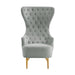 Jezebel Grey Velvet Wingback Chair - UK - Home And Beyond