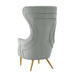Jezebel Grey Velvet Wingback Chair - UK - Home And Beyond