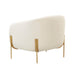 Kandra Cream Velvet Accent Chair - UK - Home And Beyond