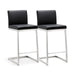 Parma Black Stainless Steel Counter Stool - Set of 2 - UK - Home And Beyond