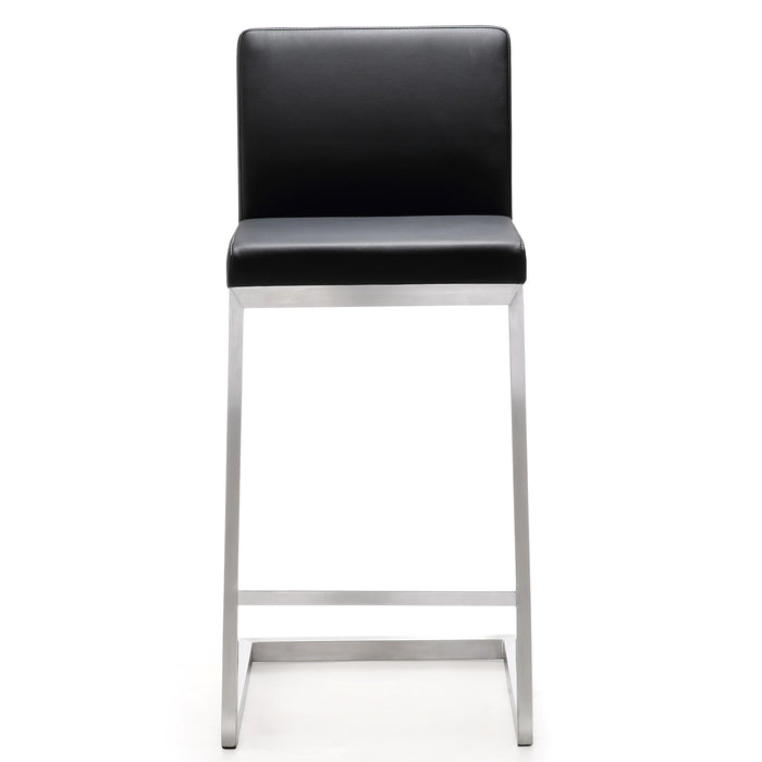 Parma Black Stainless Steel Counter Stool - Set of 2 - UK - Home And Beyond
