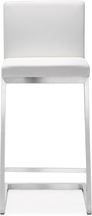 Parma White Stainless Steel Counter Stool - Set of 2 - UK - Home And Beyond