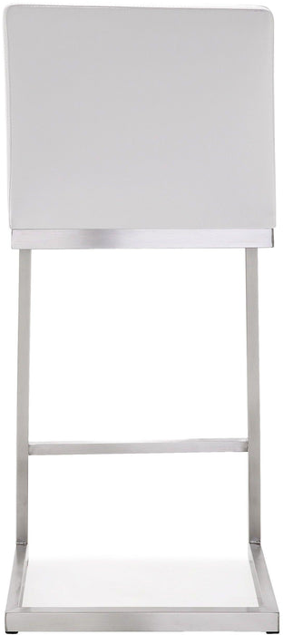 Parma White Stainless Steel Counter Stool - Set of 2 - UK - Home And Beyond