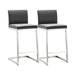 Parma Grey Stainless Steel Counter Stool - Set of 2 - UK - Home And Beyond