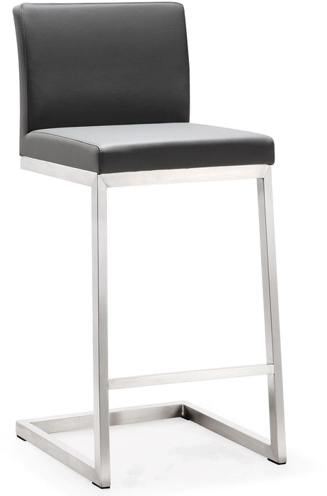 Parma Grey Stainless Steel Counter Stool - Set of 2 - UK - Home And Beyond