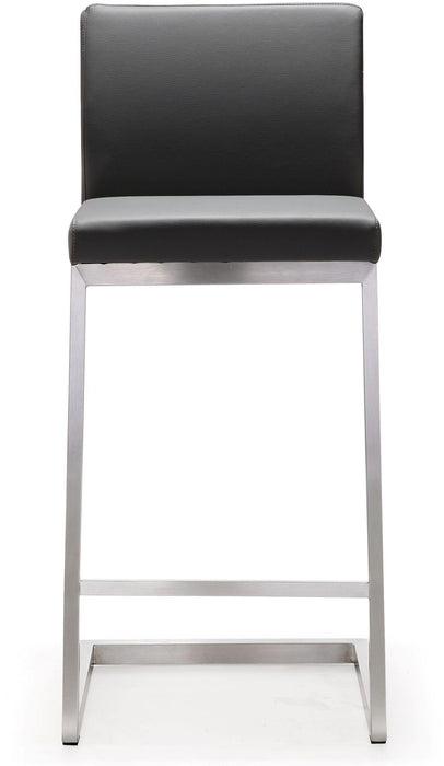 Parma Grey Stainless Steel Counter Stool - Set of 2 - UK - Home And Beyond