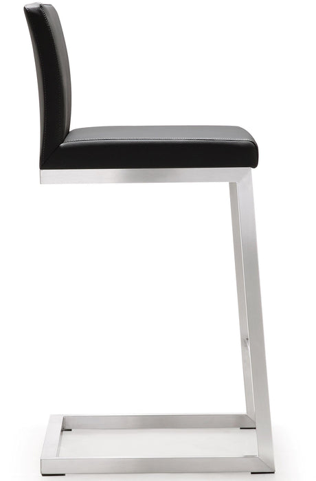 Parma Grey Stainless Steel Counter Stool - Set of 2 - UK - Home And Beyond