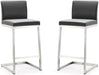 Parma Grey Stainless Steel Counter Stool - Set of 2 - UK - Home And Beyond