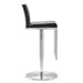 Amalfi Black Vegan Leather Adjustable Stool - UK - Home And Beyond