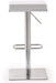 Bari White Performance Vegan Leather and Stainless Steel Adjustable Barstool - Home And Beyond