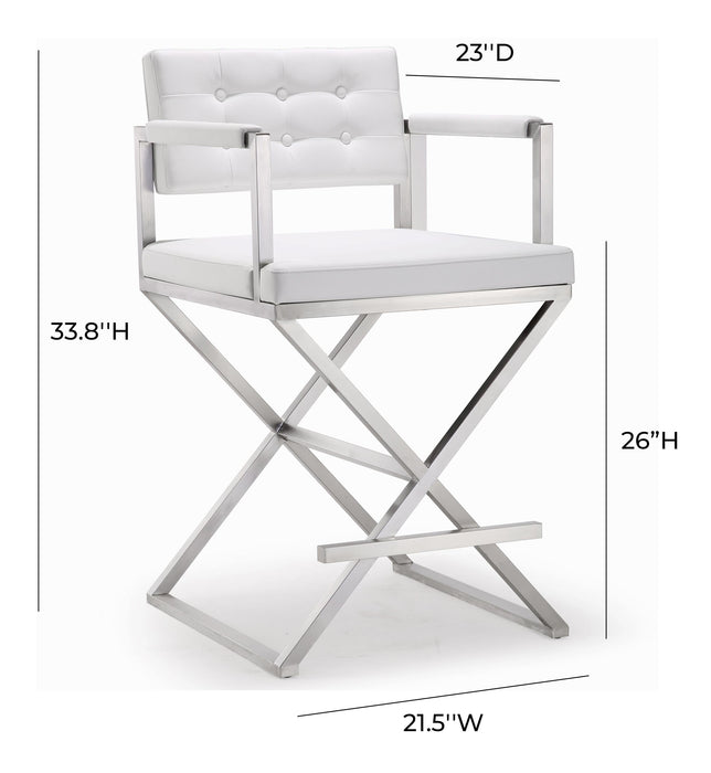 Director Performance Vegan Leather Stool