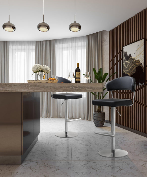 Cosmo Black Stainless Steel Barstool - UK - Home And Beyond