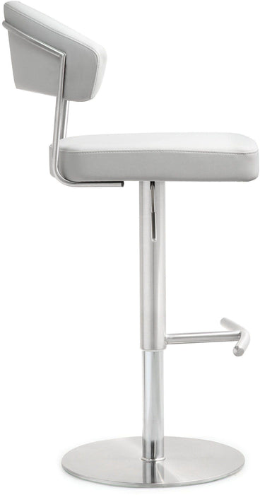 Cosmo White Stainless Steel Barstool - UK - Home And Beyond
