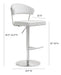 Cosmo White Stainless Steel Barstool - UK - Home And Beyond
