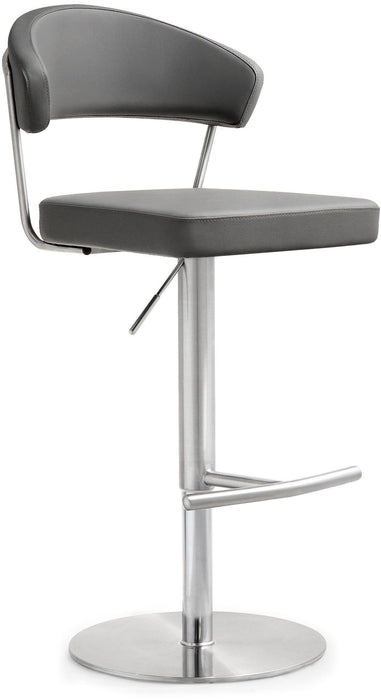 Cosmo Grey Stainless Steel Barstool - UK - Home And Beyond