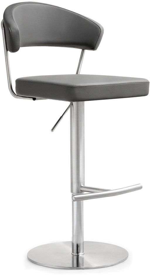 Cosmo Grey Stainless Steel Barstool - UK - Home And Beyond