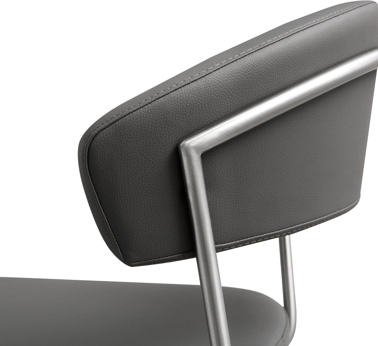 Cosmo Grey Stainless Steel Barstool - UK - Home And Beyond