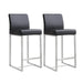 Denmark Black Stainless Steel Counter Stool - Set of 2 - UK - Home And Beyond