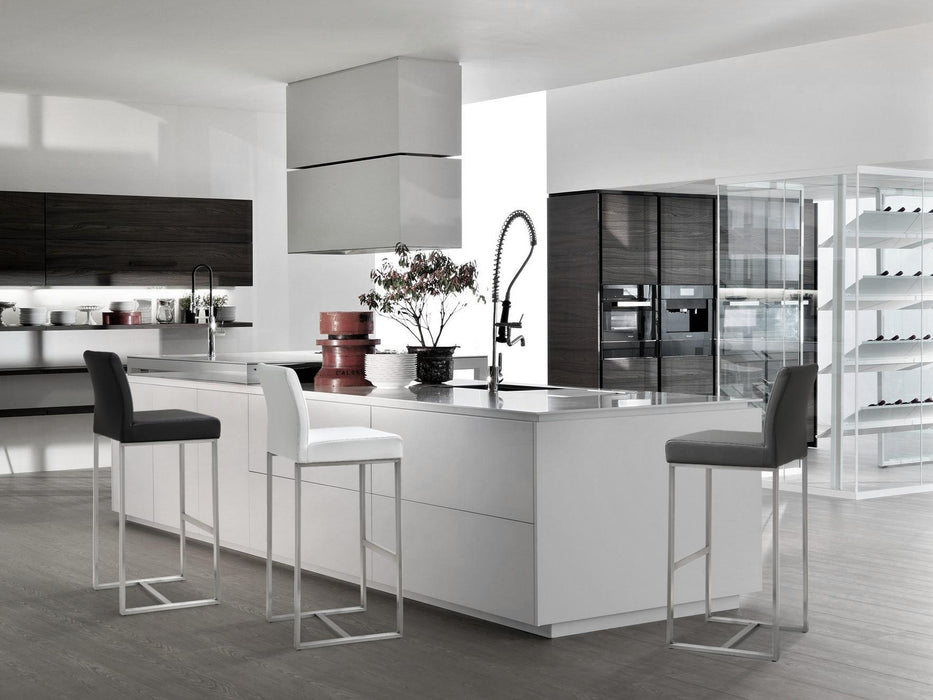 Denmark Black Stainless Steel Counter Stool - Set of 2 - UK - Home And Beyond