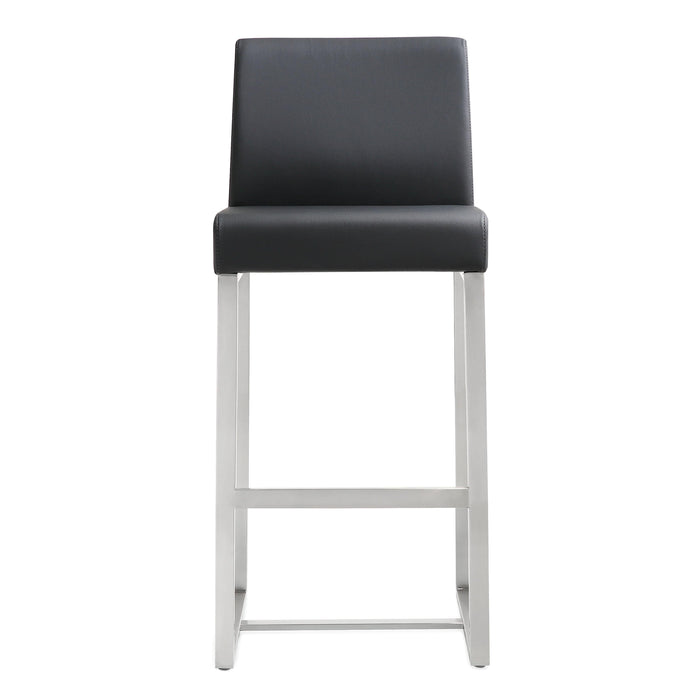 Denmark Black Stainless Steel Counter Stool - Set of 2 - UK - Home And Beyond
