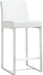 Denmark White Stainless Steel Counter Stool - Set of 2 - UK - Home And Beyond