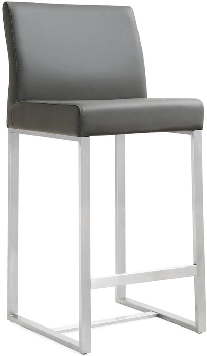 Denmark Grey Stainless Steel Counter Stool - Set of 2 - UK - Home And Beyond