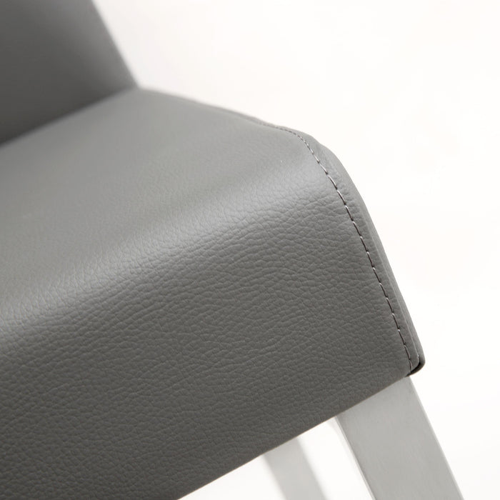 Denmark Grey Stainless Steel Counter Stool - Set of 2 - UK - Home And Beyond