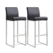 Denmark Black Stainless Steel Barstool - Set of 2 - UK - Home And Beyond