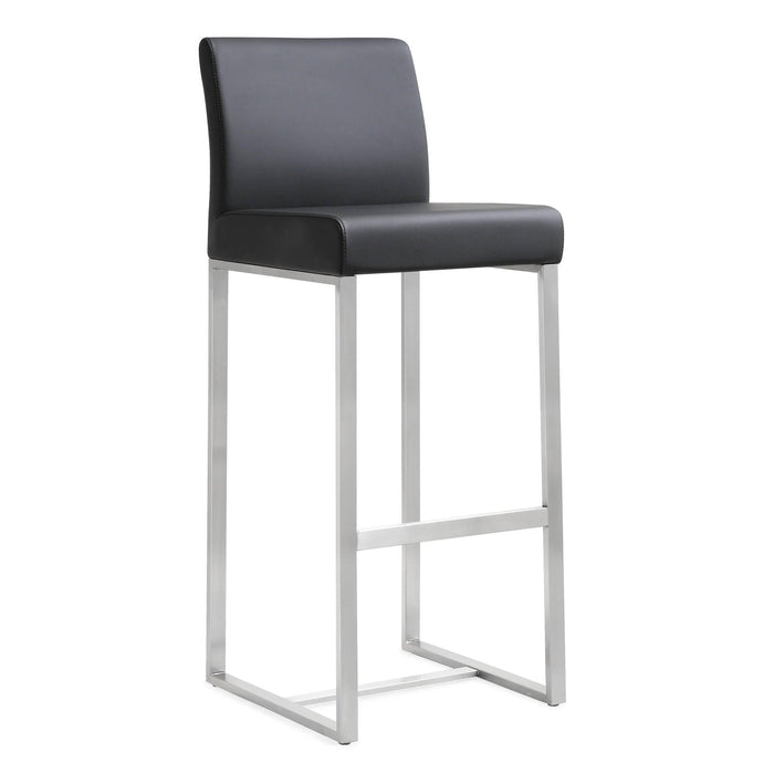Denmark Black Stainless Steel Barstool - Set of 2 - UK - Home And Beyond