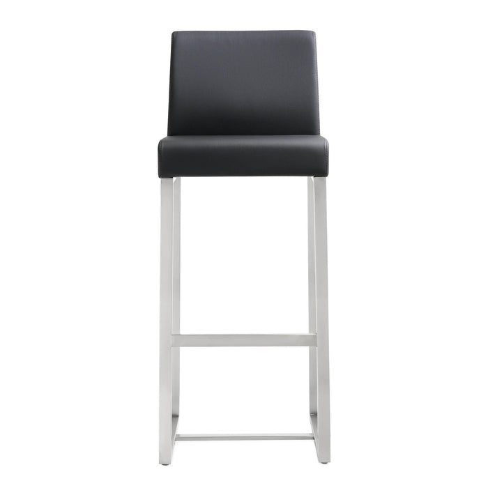 Denmark Black Stainless Steel Barstool - Set of 2 - UK - Home And Beyond