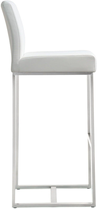 Denmark White Stainless Steel Barstool - Set of 2 - UK - Home And Beyond