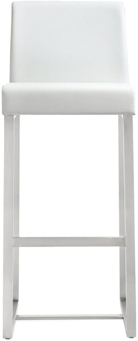 Denmark White Stainless Steel Barstool - Set of 2 - UK - Home And Beyond