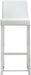 Denmark White Stainless Steel Barstool - Set of 2 - UK - Home And Beyond