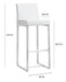 Denmark White Stainless Steel Barstool - Set of 2 - UK - Home And Beyond