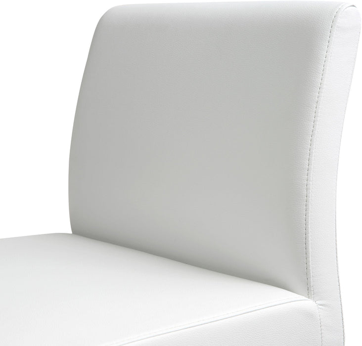 Denmark Performance Vegan Leather Stool with Silver Base - Set of 2