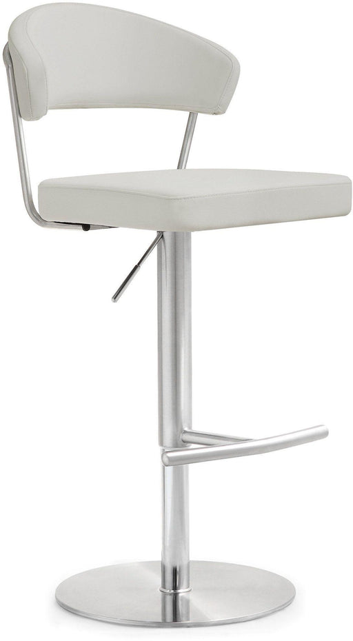 Cosmo Light Grey Stainless Steel Barstool - UK - Home And Beyond