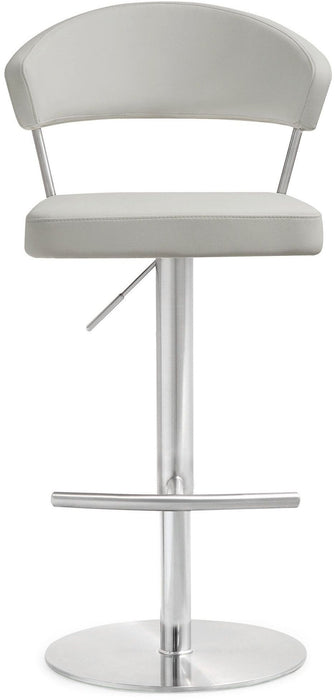 Cosmo Light Grey Stainless Steel Barstool - UK - Home And Beyond