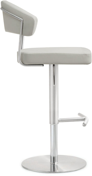 Cosmo Light Grey Stainless Steel Barstool - UK - Home And Beyond