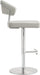 Cosmo Light Grey Stainless Steel Barstool - UK - Home And Beyond