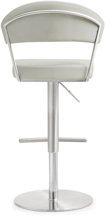 Cosmo Light Grey Stainless Steel Barstool - UK - Home And Beyond