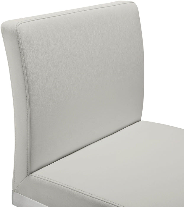 Parma Light Grey Stainless Steel Counter Stool - Set of 2 - UK - Home And Beyond