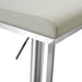 Amalfi Light Grey Vegan Leather Stool - UK - Home And Beyond